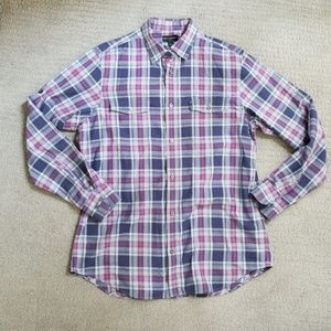 Banana Republic shirt, plaid shirt, size large.